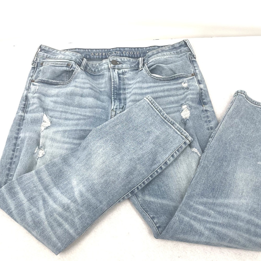 American Eagle Jeans Men Size 38x30 Airflex+ Athletic Light Blue Stretch AEO
